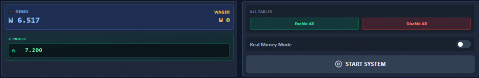baccarat demo mode testing