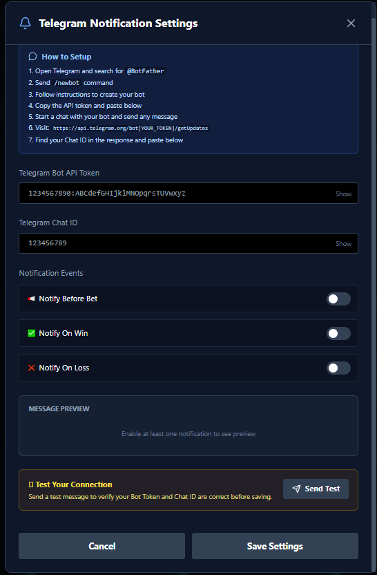 baccarat real time notifications